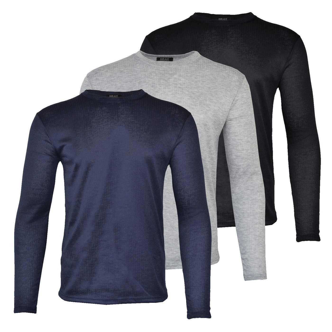 Markenwarenshop-Style Thermounterhemd 3 x Herrenunterhemd Thermo Langarm Shirt HEAT BOOSTER Größe: XXL (Set bestehend aus 3 Thermo-Langarm-Unterhemden) von Markenwarenshop-Style