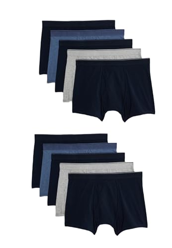 Marks & Spencer 10Er-Pack Shorts Mit Hohem Baumwollanteil Und Cool & Fresh™ Herren Denim-Mix M von Marks & Spencer
