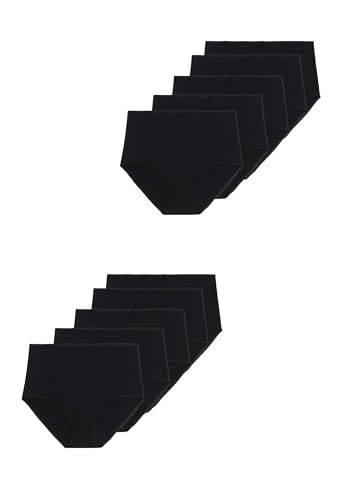 Marks & Spencer 10Er-Pack Taillenslips Aus Baumwolle Mit Lycra® Damen Schwarz UK 20 (EU 48) von Marks & Spencer