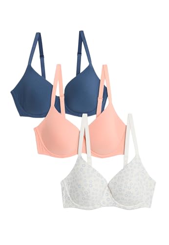 Marks & Spencer 3Er-Pack T-Shirt-BHS Mit Bügel Und Hohem Baumwollanteil (A–E) Damen 80 von Marks & Spencer