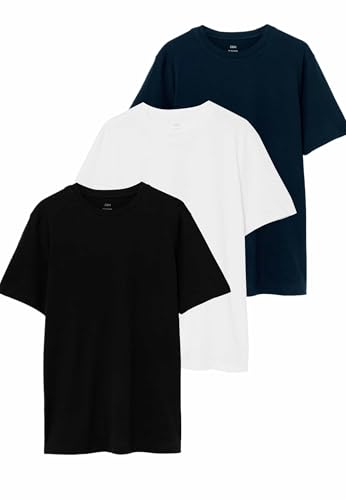 Marks & Spencer 3Er-Pack T-Shirts Aus Reiner Baumwolle Mit Rundhalsausschnitt Herren Marineblau Mix XL Marks & Spencer 3Er-Pack T-Shirts Aus Reiner Baumwolle Mit Rundhalsausschnitt Herren Marineblau Mix XL von Marks & Spencer