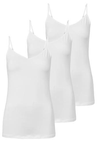 Marks & Spencer 3Er-Pack Trägerhemden Mit Hohem Baumwollanteil Damen Weiss Uk 14 (Eu 42) von Marks & Spencer