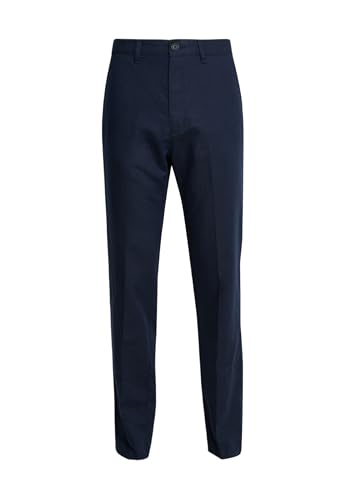 Marks & Spencer Baumwoll-Chinos Aus Leinenmischgewebe In Regular Fit Herren Dunkles Marineblau 76Cm (UK 30) von Marks & Spencer