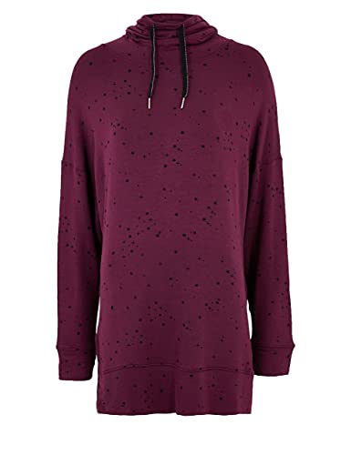 Marks & Spencer Damen Loungewear Flexifit Star Funnel Langarm Sweat Top Pyjamaoberteil, Beere, 42 von Marks & Spencer