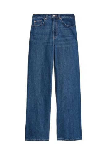 Marks & Spencer Jeans Mit Weitem Bein Damen Mittleres Indigo UK 8 (EU 36) von Marks & Spencer