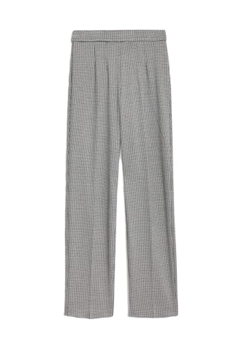 Marks & Spencer Karierte Jersey-Hose Mit Geradem Bein Damen Schwarz-Mix UK 20 (EU 48) von Marks & Spencer