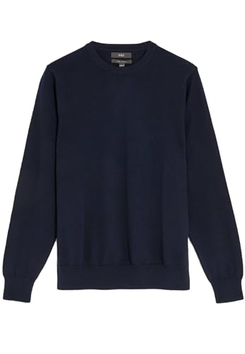 Marks & Spencer Pullover Aus Reiner Baumwolle Mit Rundhalsausschnitt Herren Marineblau S von Marks & Spencer