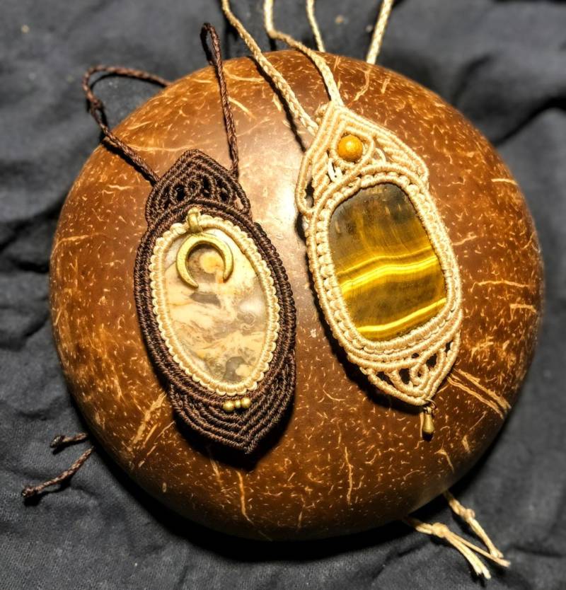 Makramee Halskette Mit Heilstein von MarlAnders