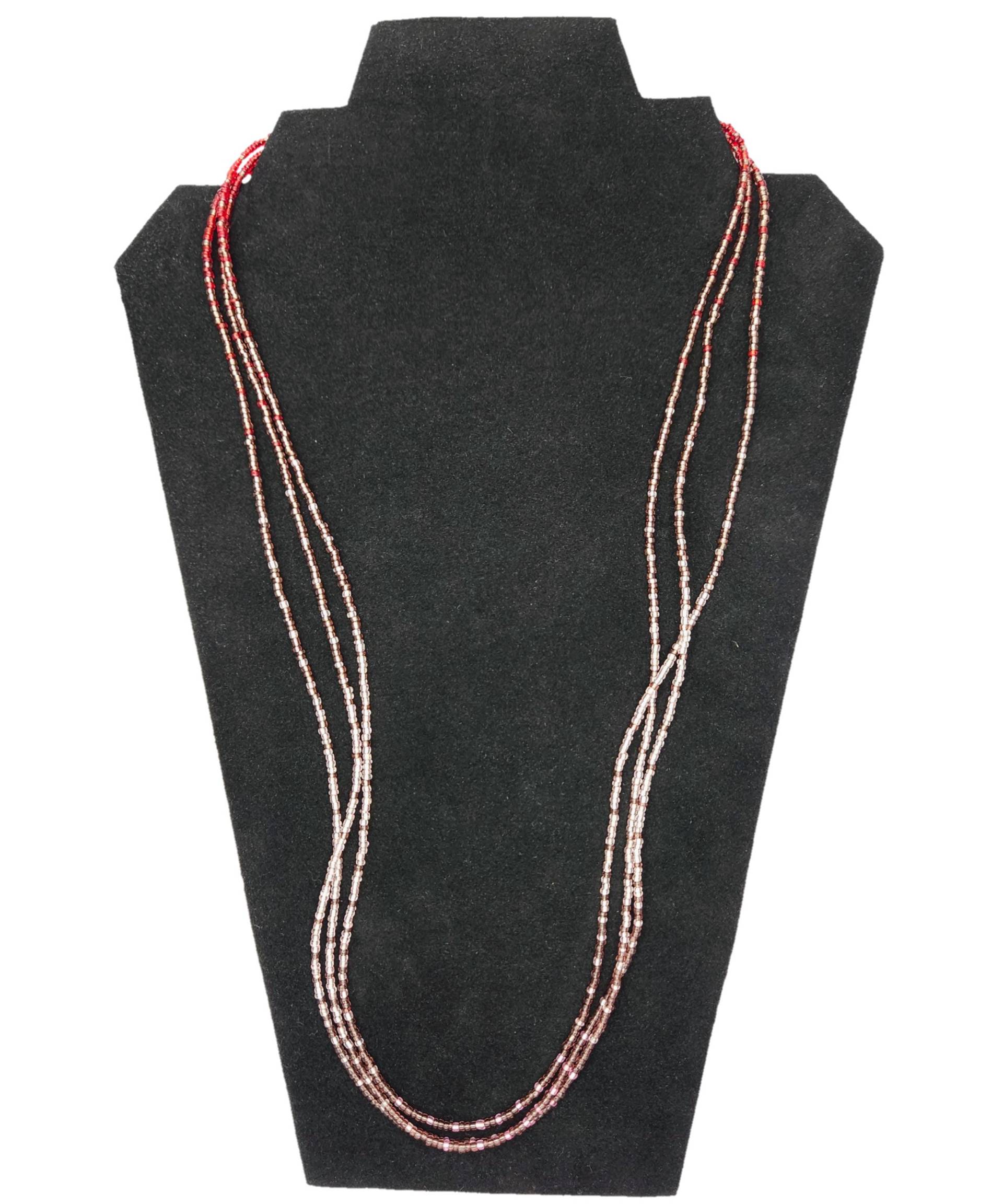 Handgemachte Farbverlauf Halskette Rot Rosa Lila Multi Strang Schmuck Handgemachte Farbverlauf Halskette Rot Rosa Lila Multi Strang Schmuck von MarletteLLC