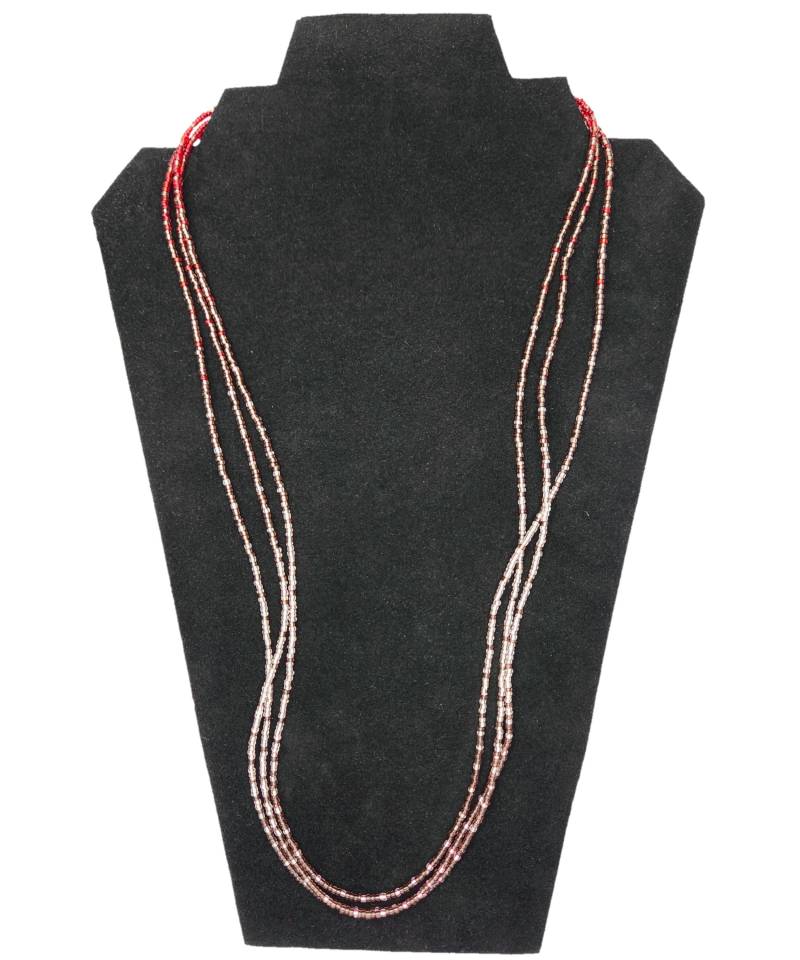 Handgemachte Farbverlauf Halskette Rot Rosa Lila Multi Strang Schmuck Handgemachte Farbverlauf Halskette Rot Rosa Lila Multi Strang Schmuck von MarletteLLC