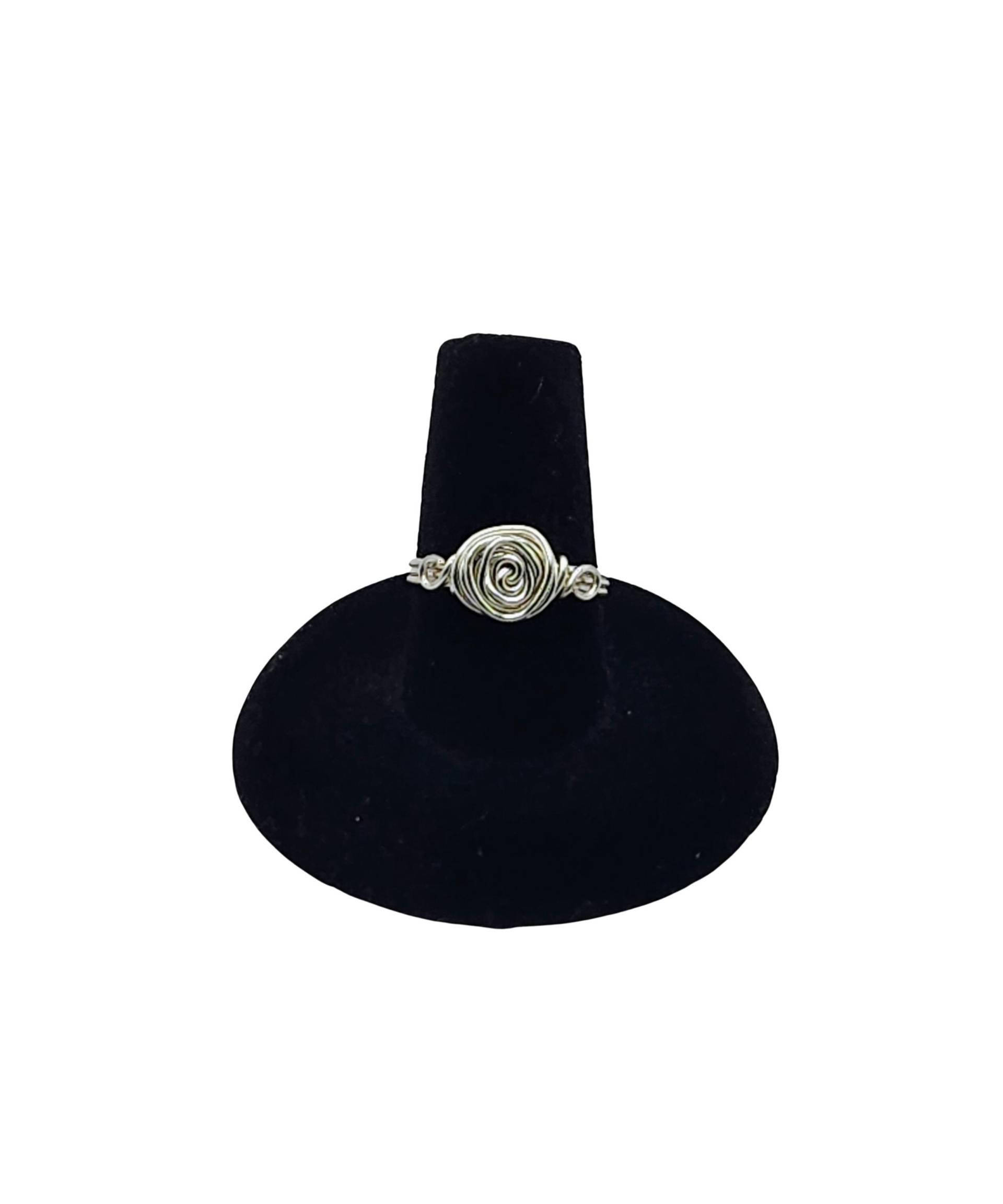 Handgemachte Silber Plated Rose Ring Draht Gewickelt Triple Band, Blatt Akzent Handgemachte Silber Plated Rose Ring Draht Gewickelt Triple Band, Blatt Akzent von MarletteLLC