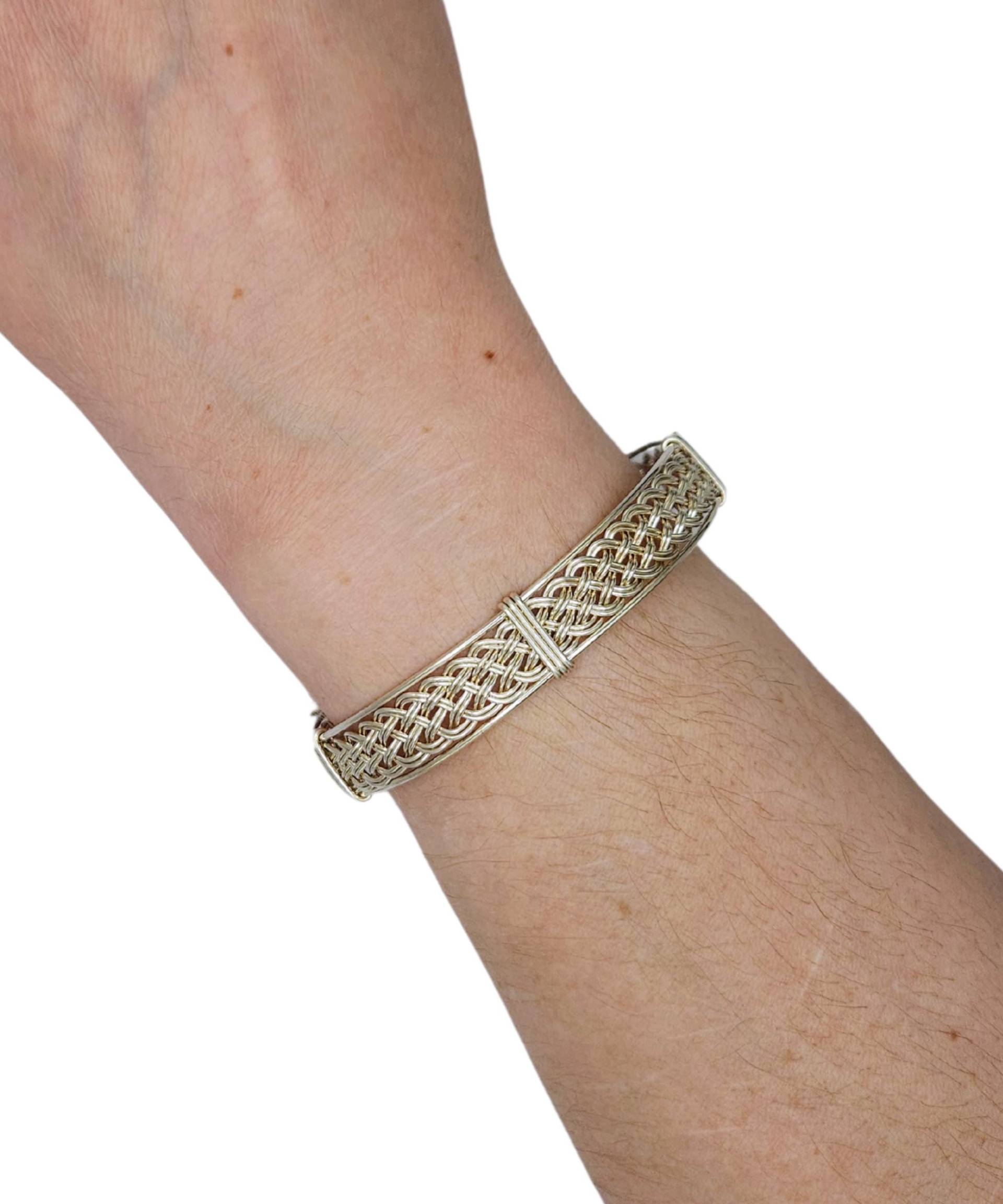 Handgemachtes Argentium Silber Armband Geflochtener Armreif Handgemachtes Argentium Silber Armband Geflochtener Armreif von MarletteLLC
