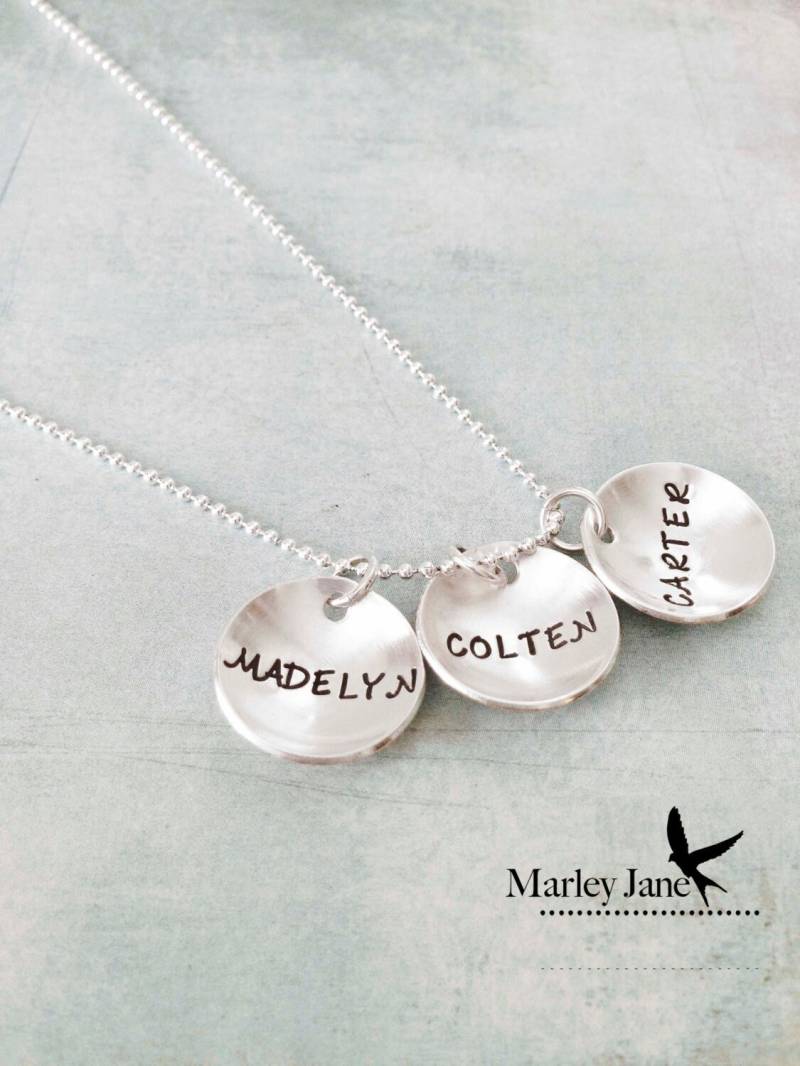 sterling Silber Halskette Benutzerdefinierte Kinder -All in This Together - Anpassbare Runde Hohe Qualität Personalisierte Gestempelt von MarleyJaneDotCom