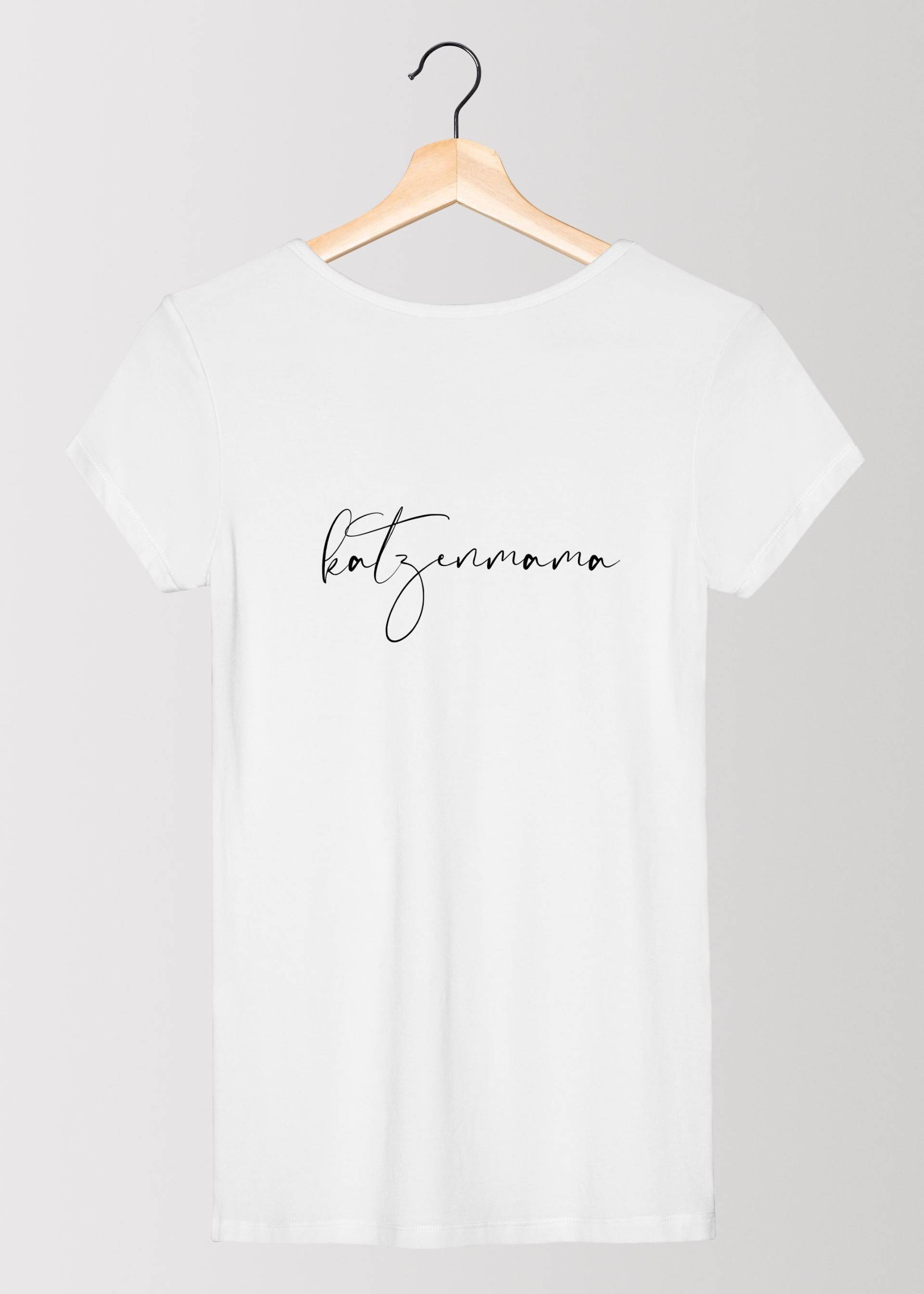 T-Shirt „Katzenmama" Baumwollshirt Mit Cat Mom Schriftzug T-Shirt „Katzenmama" Baumwollshirt Mit Cat Mom Schriftzug von MarliDesignStudio