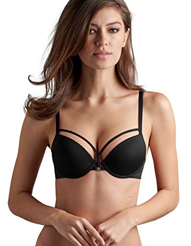 Marlies Dekkers 16451 Women's Space Odyssey Black Solid Colour Padded Underwired Longline Push Up Bra 75D von Marlies Dekkers