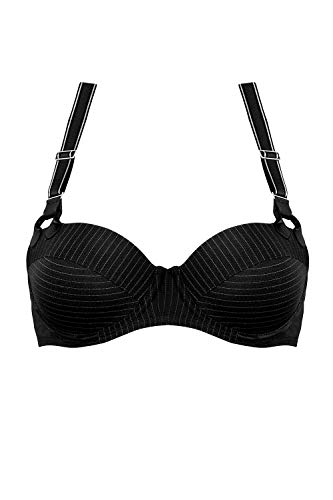 Marlies Dekkers Plunge Balconette BH Größe 85F, Farbe Black Pinstripe von Marlies Dekkers