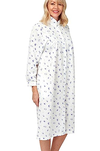 Marlon Damen Francine Bademantel mit Knopfleiste Robe, Penny Blue, 12-14 von Marlon