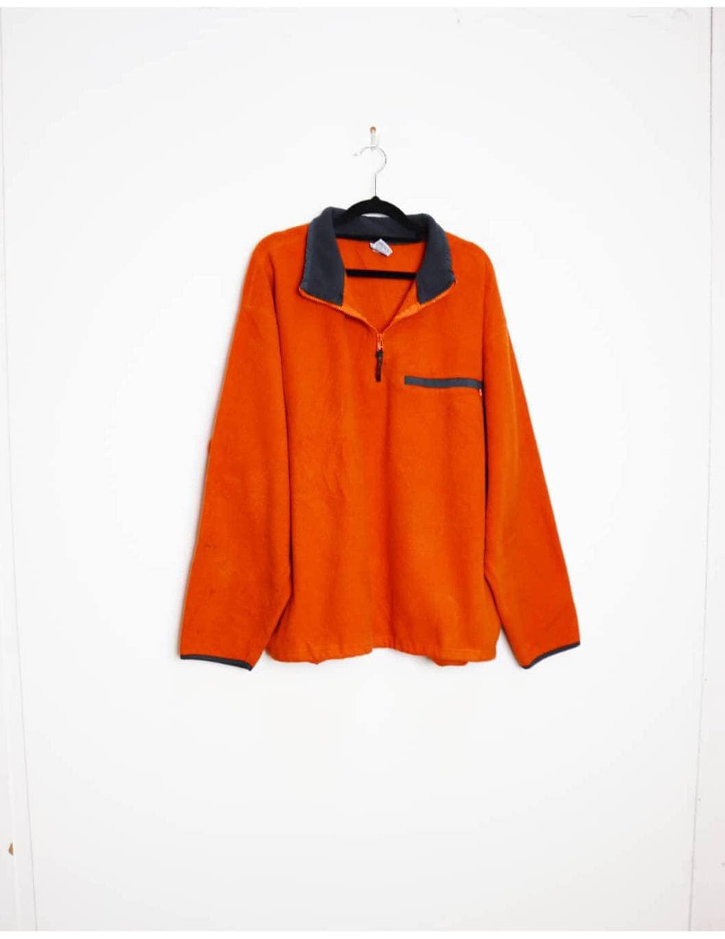 Orange Half-Zip Fleece Vintage Sweatshirt Quarter-Zip Xl Orange Half-Zip Fleece Vintage Sweatshirt Quarter-Zip Xl von MarmaladeVintageCo