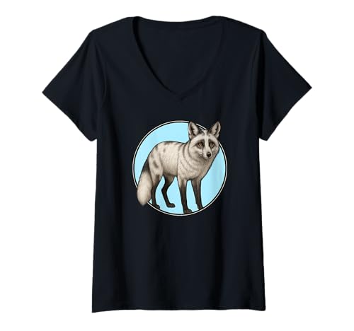 Damen Marmor-Füchse Marmor-Fuchs T-Shirt mit V-Ausschnitt Damen Marmor-Füchse Marmor-Fuchs T-Shirt mit V-Ausschnitt von Marmor-Füchse Marmor-Fuchs Tier Shop