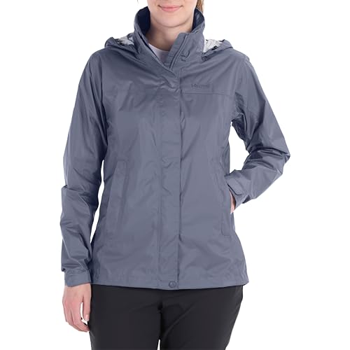 MARMOT Damen Precip Eco Jacke, Steel Onyx - Neueste Kollektion, Größe L von Marmot