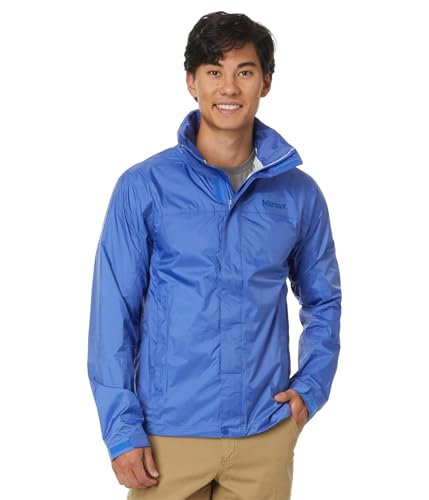 Marmot PreCip Eco Leichte und wasserdichte Herren-Regenjacke, Dämmerungsblau, Größe L von Marmot