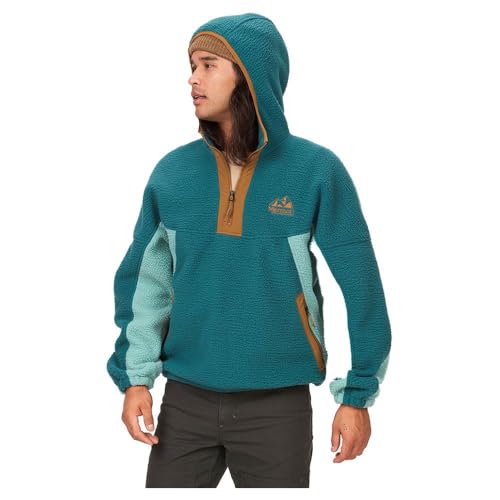 MARMOT Herren Super Aros Fleece Hoodie Fleecejacke, Dunkler Dschungel/Blaue Agave/Hasel, Large von Marmot
