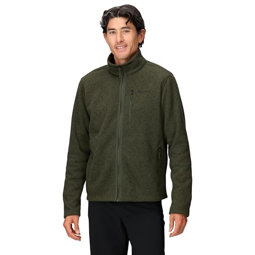 Marmot Herren Drop Line Jacket, Warme Fleecejacke, Outdoor-Jacke mit durchgehendem Reißverschluss, atmungsaktiver und windbeständiger Sweater, Nori Heather, S von Marmot