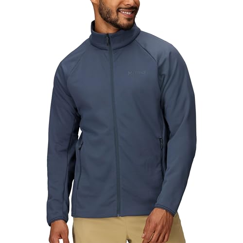 Marmot Herren Leconte Fleece Jacket, Warme Fleece-Jacke, Jacke mit Reißverschluss in voller Länge, atmungsaktiv, Winddichte Weste, leicht zu packen, für Wandern und als Midlayer, Thunderhead, XL von Marmot