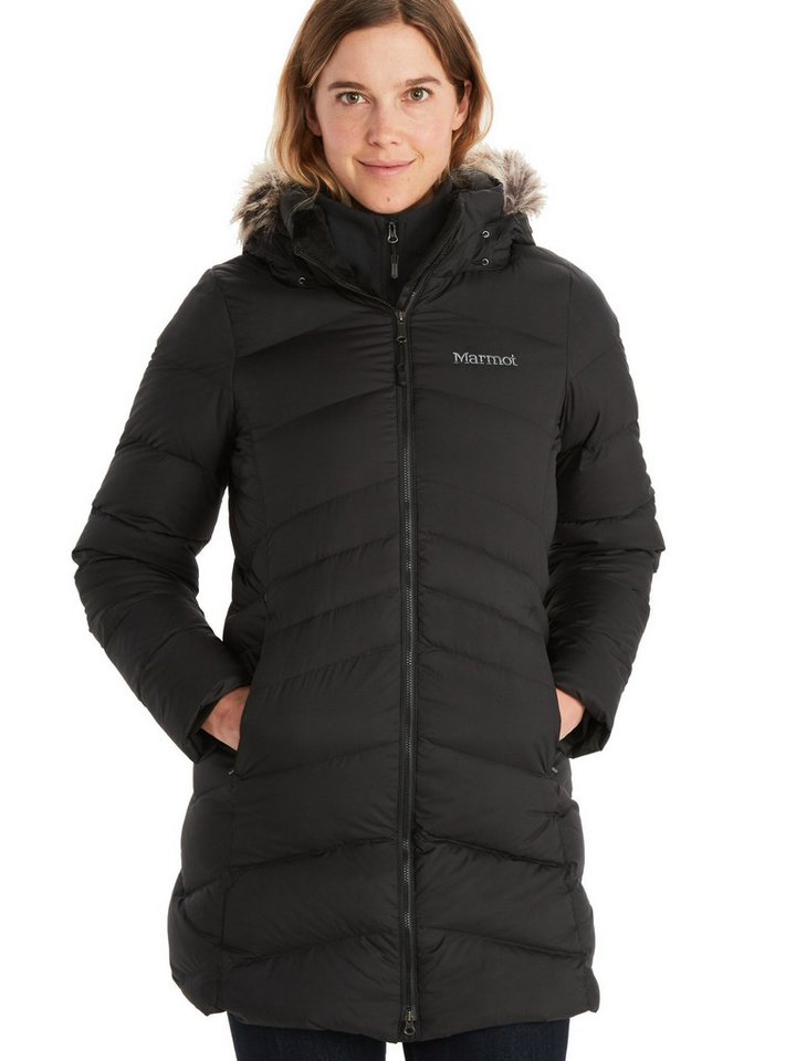 Marmot Daunenmantel Montreal Coat (Fleece-Fütter, robust, wasserabweisend) schwarz Damen von Marmot