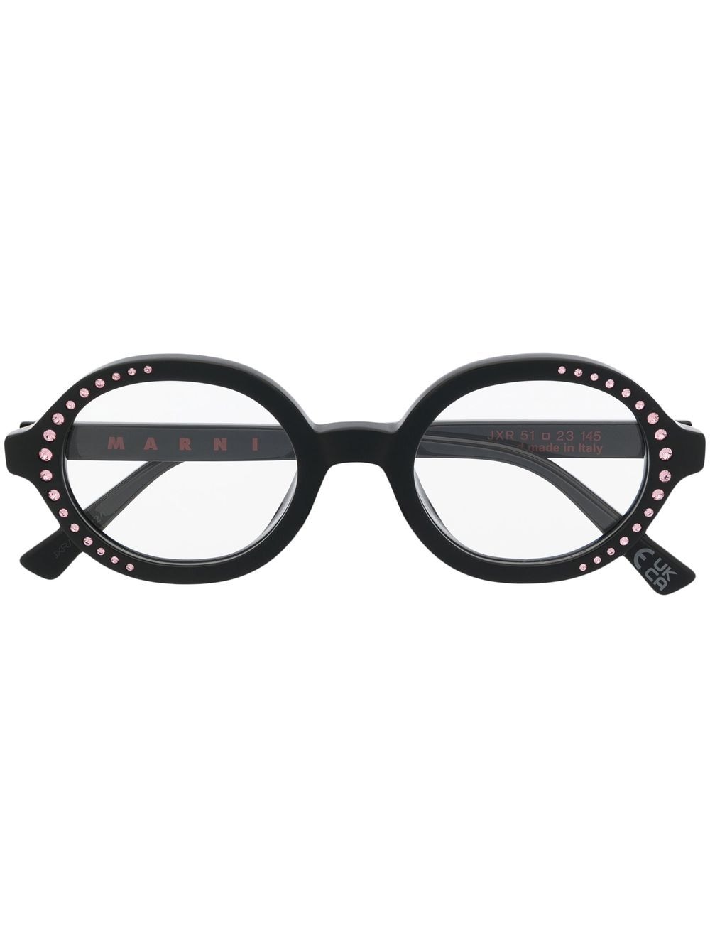 Marni Eyewear JXR Nakagin Brille mit Kristallen - Schwarz von Marni Eyewear