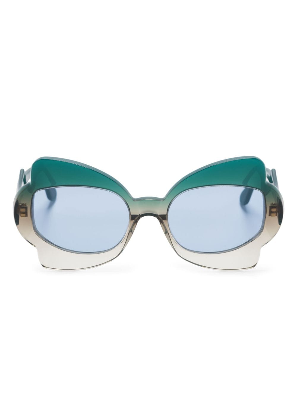 Marni Eyewear Monumental Gate Sonnenbrille im Oversized-Look - Grün von Marni Eyewear