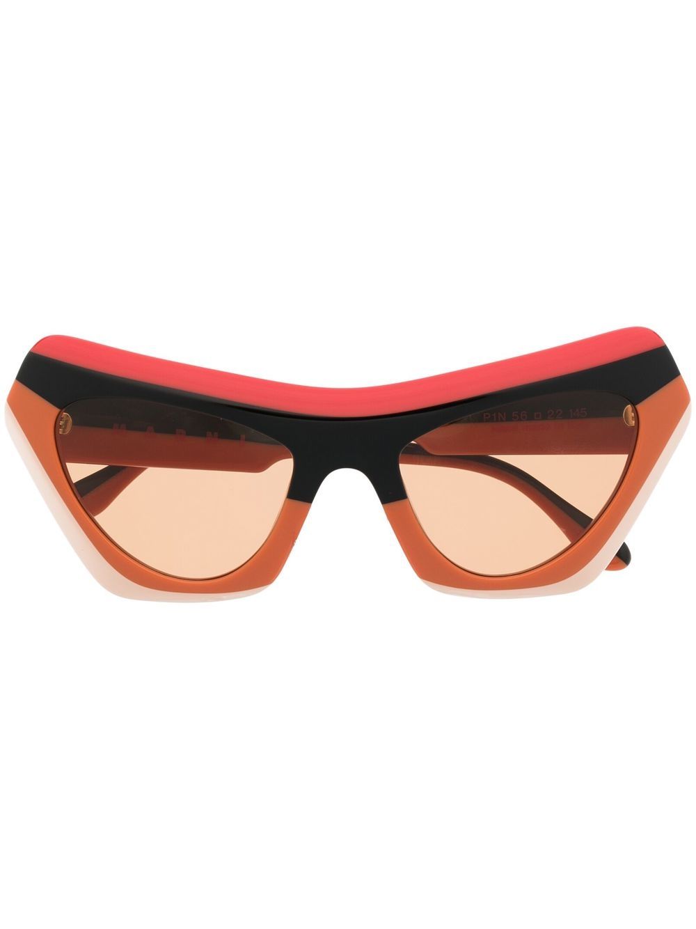 Marni Eyewear Sonnenbrille mit Cat-Eye-Gestell - Orange von Marni Eyewear