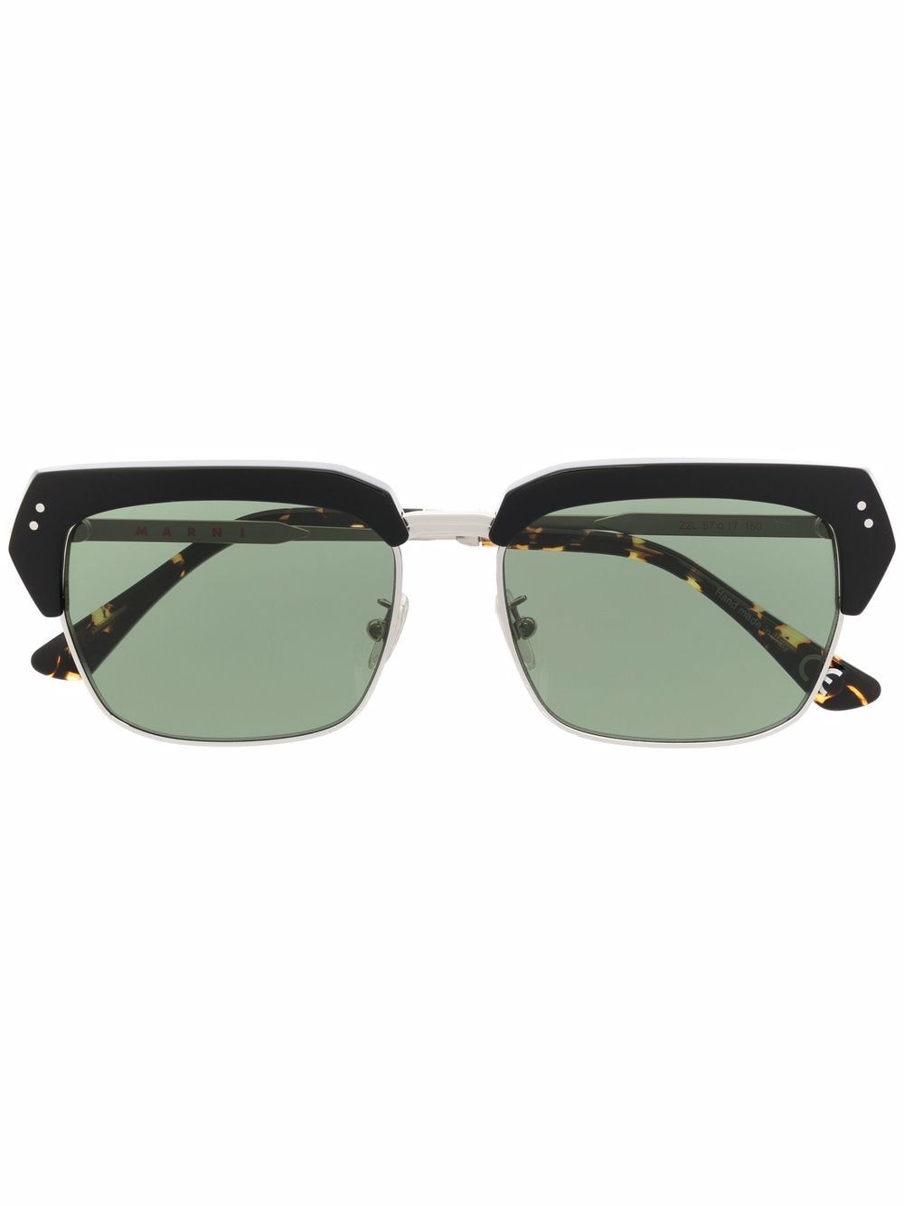 Marni Eyewear Sonnenbrille mit Logo-Prägung - Silber von Marni Eyewear