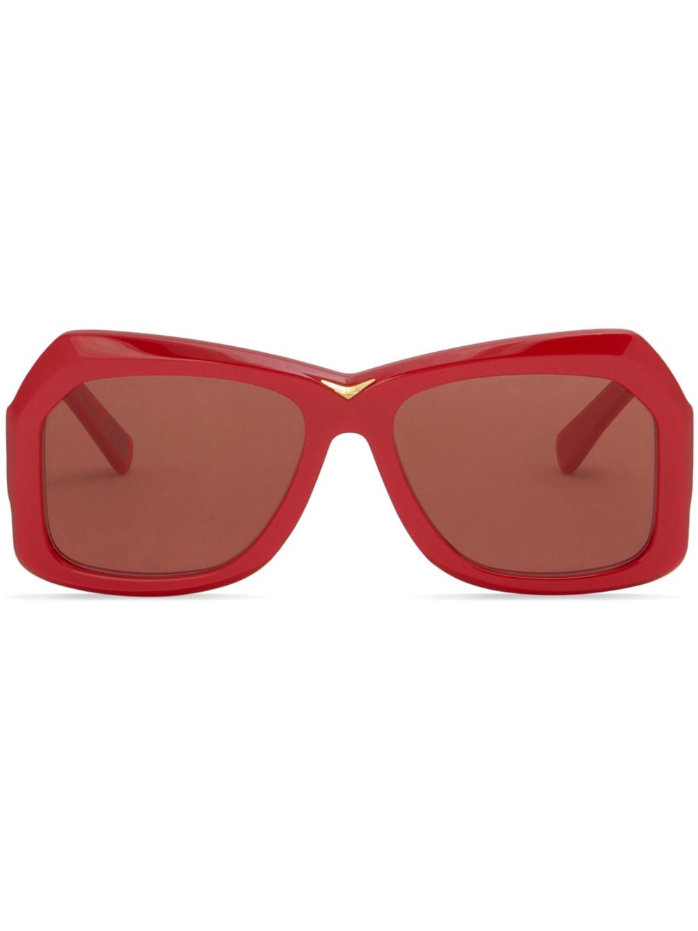 Marni Eyewear Sonnenbrille mit geometrischem Gestell - Rot von Marni Eyewear