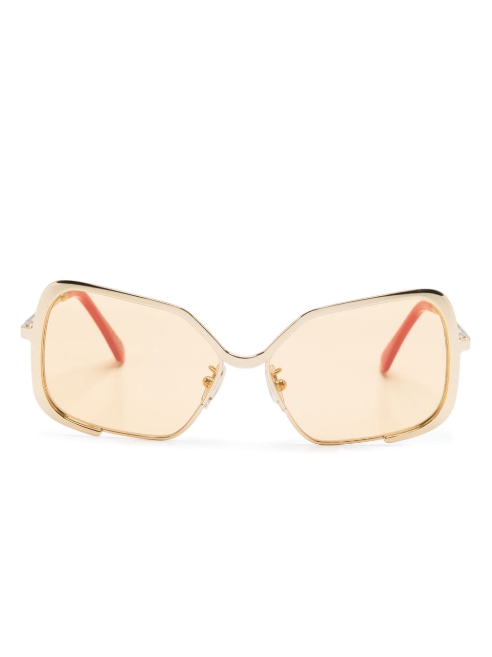 Marni Eyewear Unila Sonnenbrille mit eckigem Gestell - Gold von Marni Eyewear