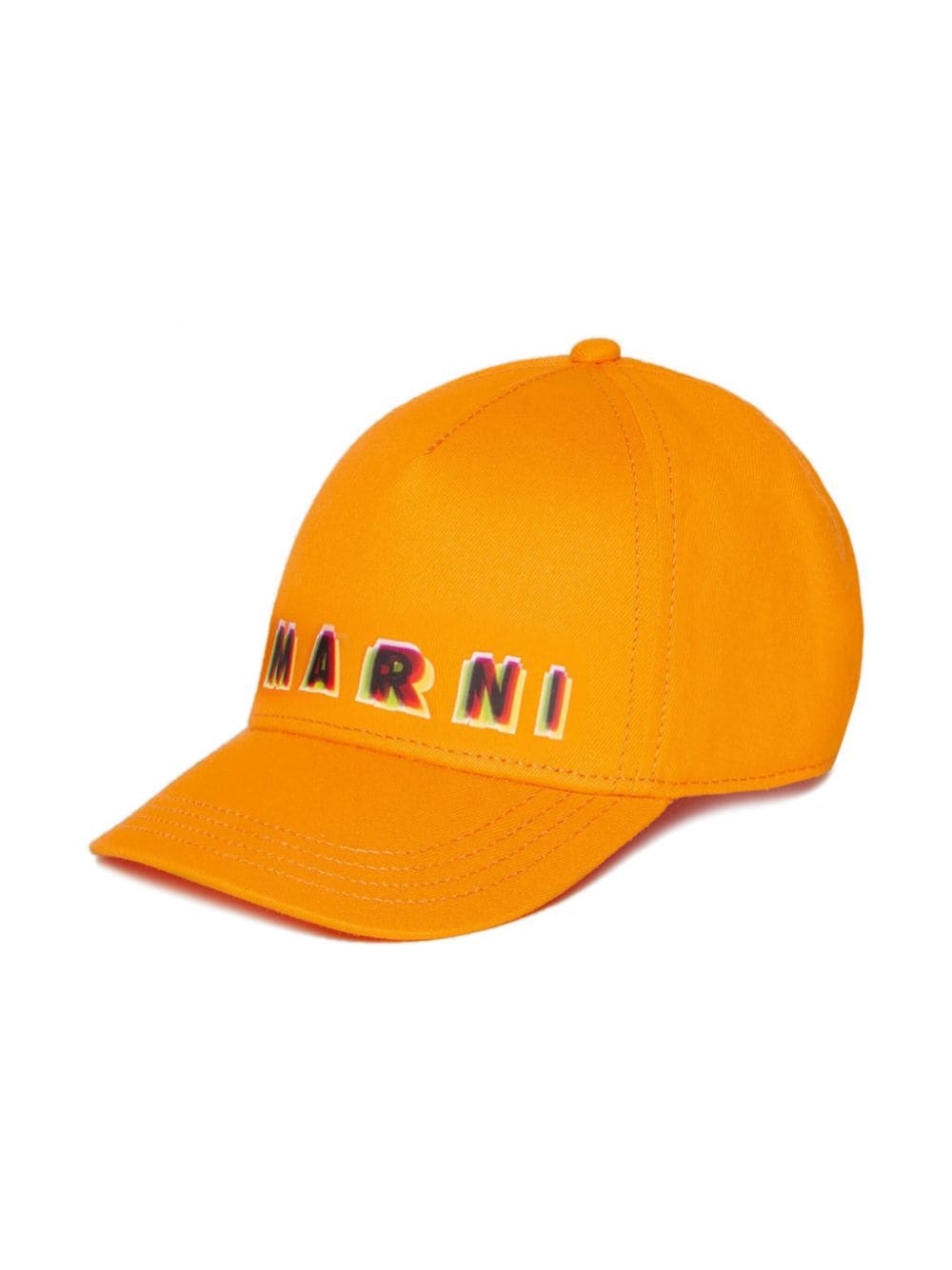 Marni Kids Baseballkappe mit Logo-Print - Orange von Marni Kids