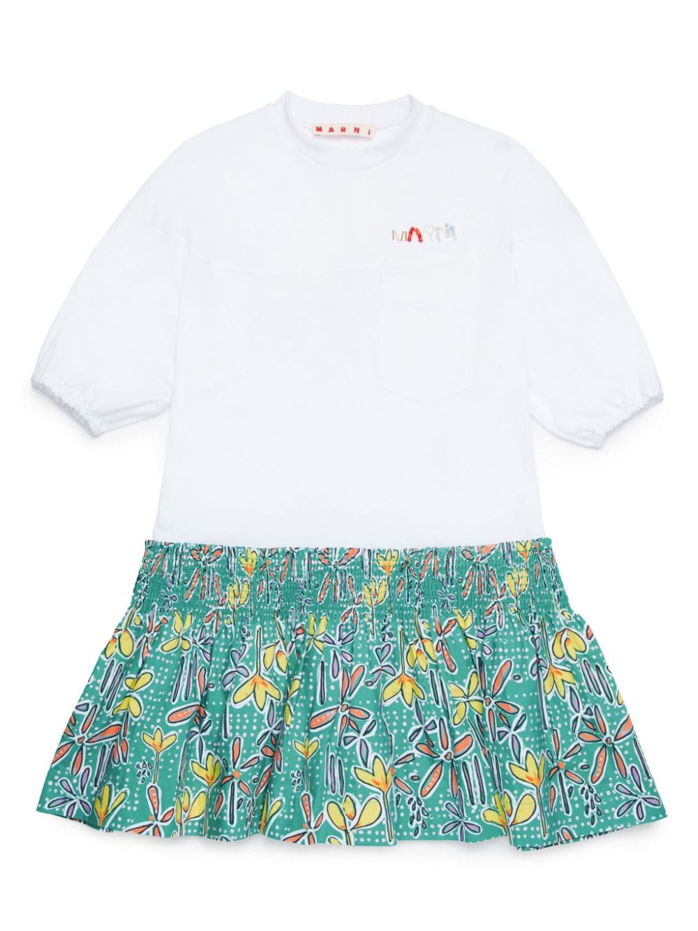 Marni Kids Carioca Kleid mit grafischem Print - Grün von Marni Kids