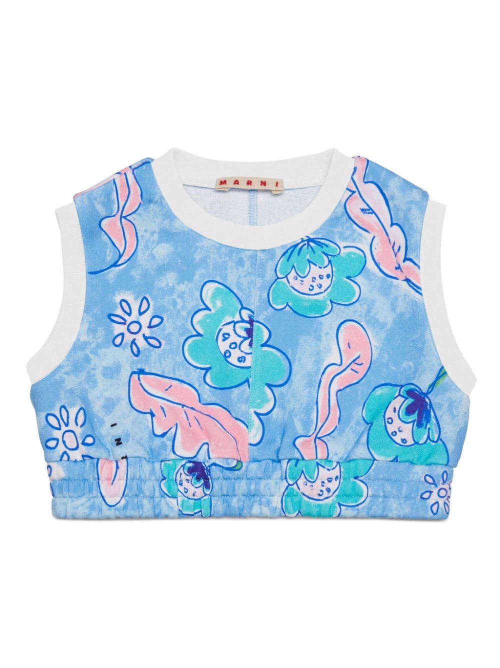 Marni Kids Cropped-Oberteil mit Print - Blau von Marni Kids