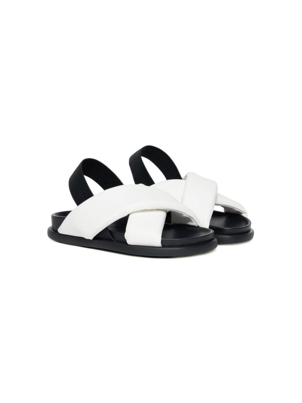 Marni Kids Faux-Leder-Sandalen mit überkreuzten Riemen - Weiß von Marni Kids