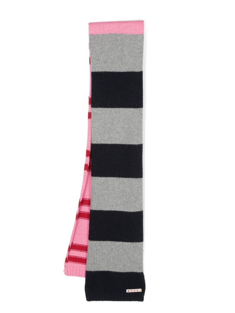 Marni Kids Gestreifter Strickschal - Rosa von Marni Kids