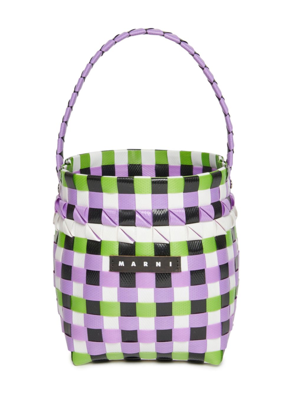 Marni Kids Gewebte Beuteltasche mit Logo-Patch - Violett von Marni Kids