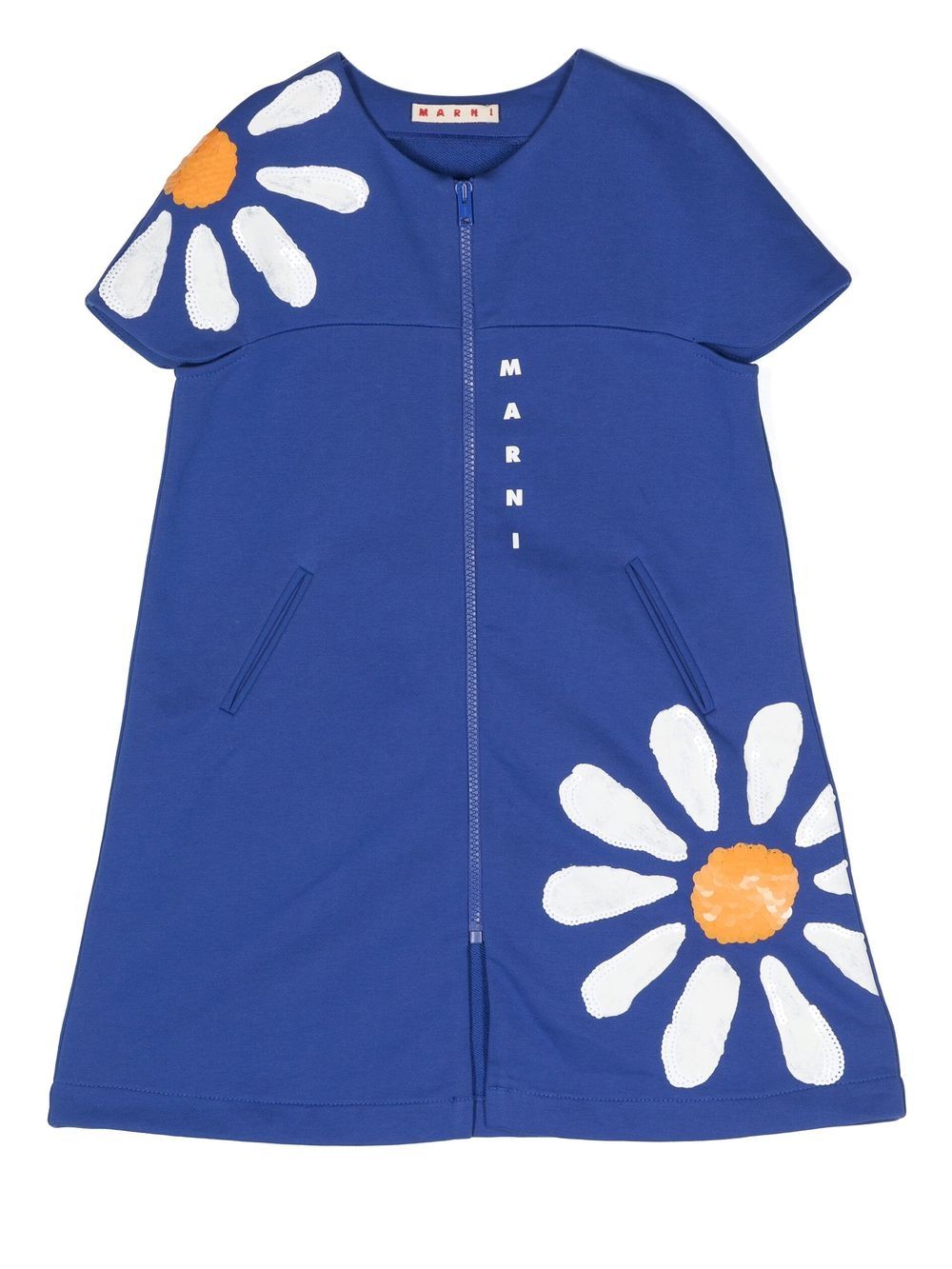 Marni Kids Kleid mit Margeriten-Print - Blau von Marni Kids