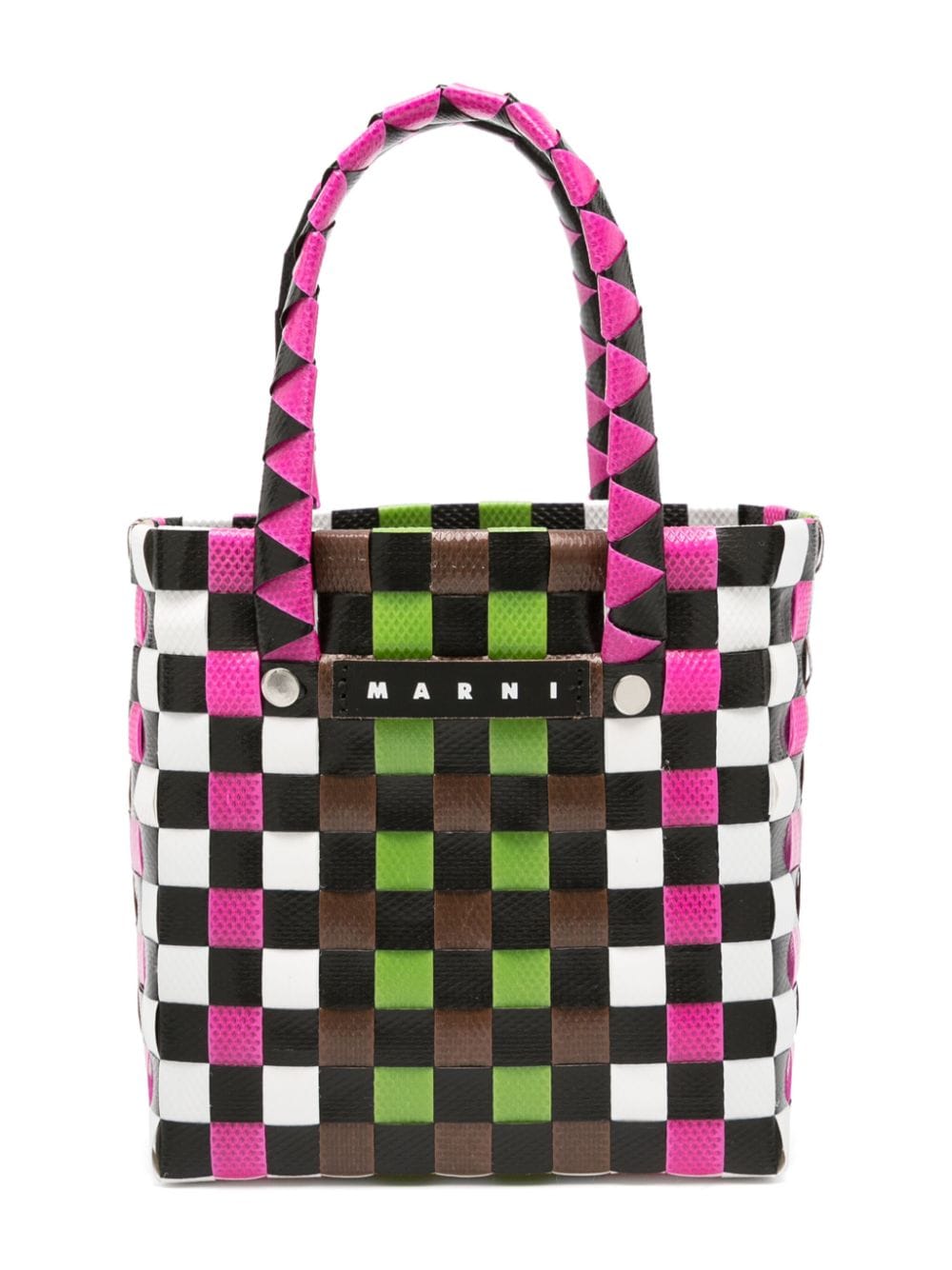 Marni Kids Mini Market Criss-Cross Korbtasche - Schwarz von Marni Kids