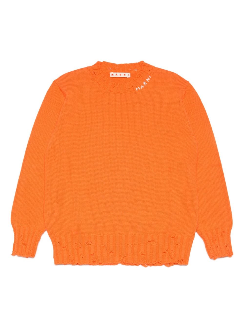 Marni Kids Pullover mit Logo-Stickerei - Orange von Marni Kids