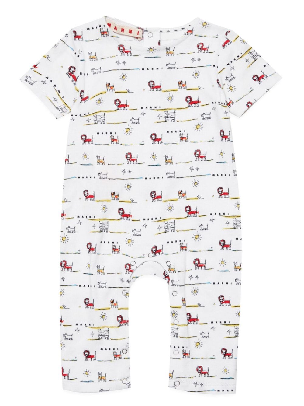 Marni Kids Strampler mit grafischem Print - Weiß von Marni Kids