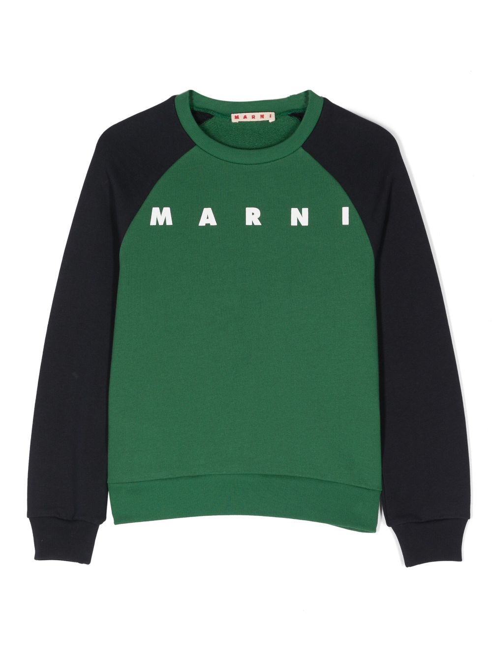 Marni Kids Sweatshirt in Colour-Block-Optik - Grün von Marni Kids