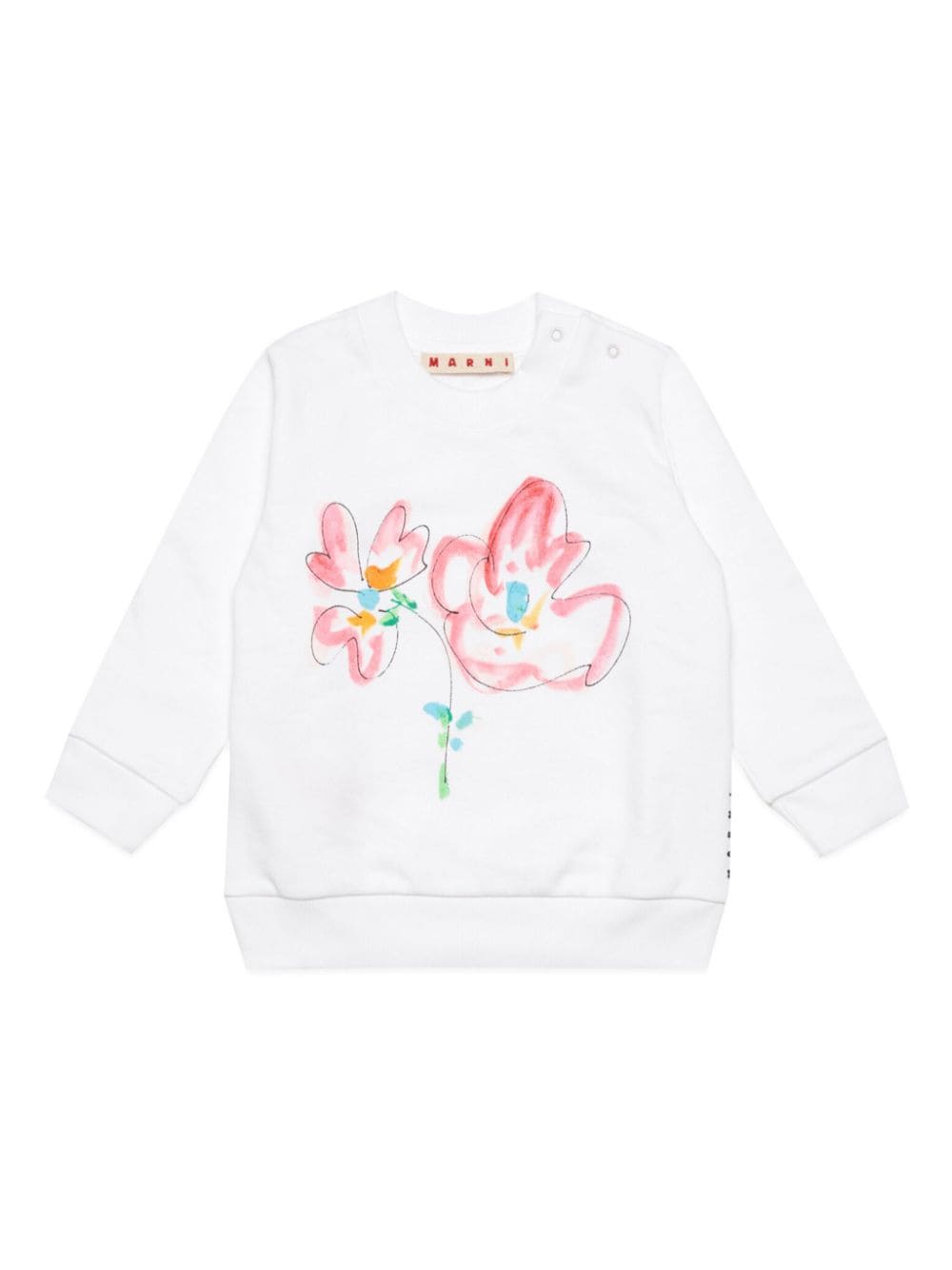 Marni Kids Sweatshirt mit Blumen-Print - Weiß von Marni Kids
