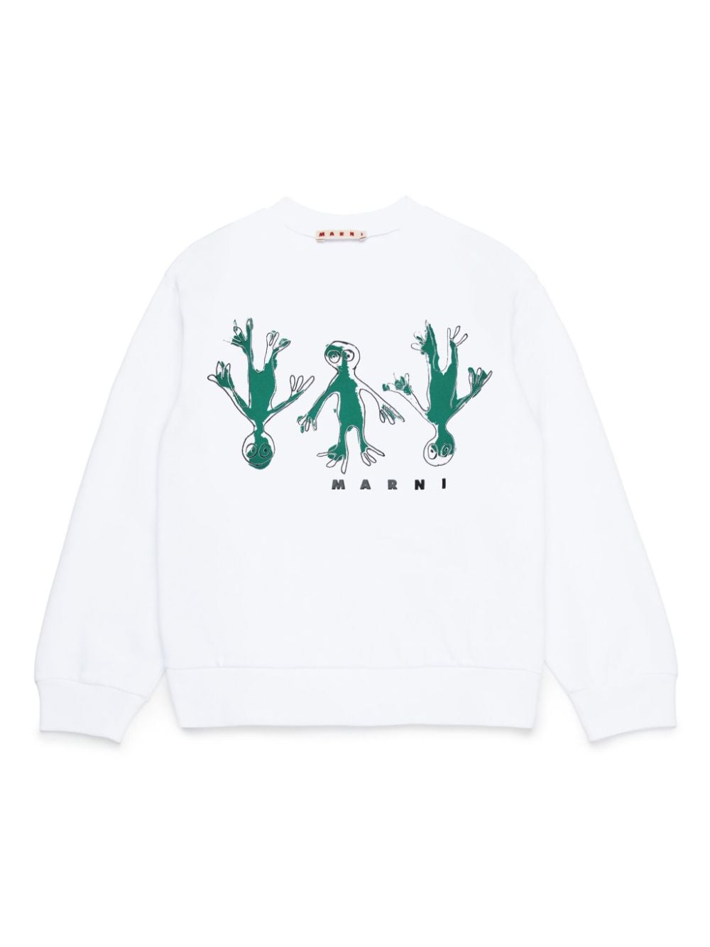 Marni Kids Sweatshirt mit Frog-Print - Weiß von Marni Kids