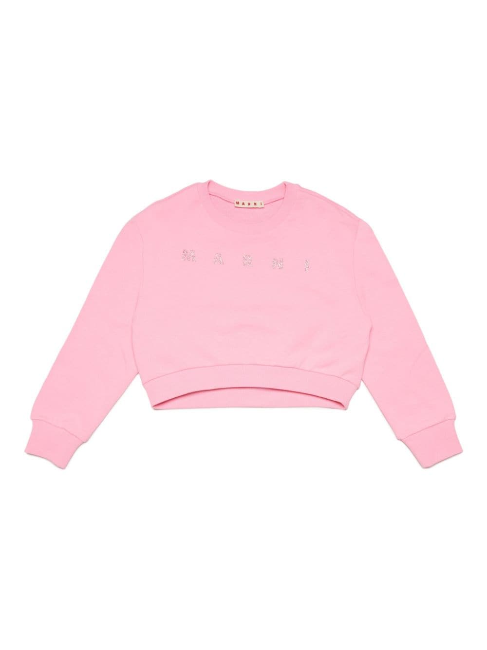 Marni Kids Sweatshirt mit Logo in Glitter-Optik - Rosa von Marni Kids