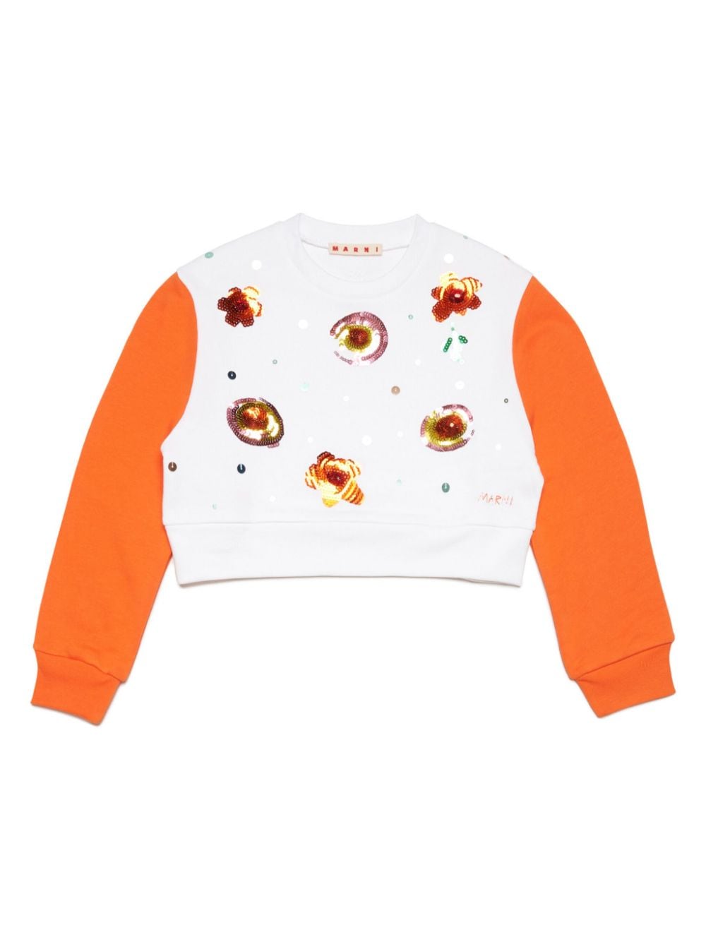 Marni Kids Sweatshirt mit Pailletten - Weiß von Marni Kids